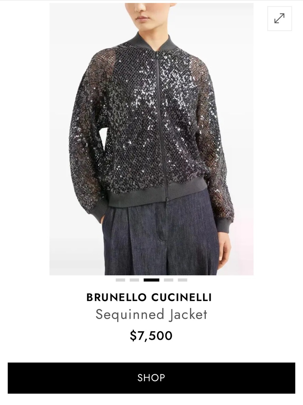 Brunello Cucinelli Black Sequinned Jacket